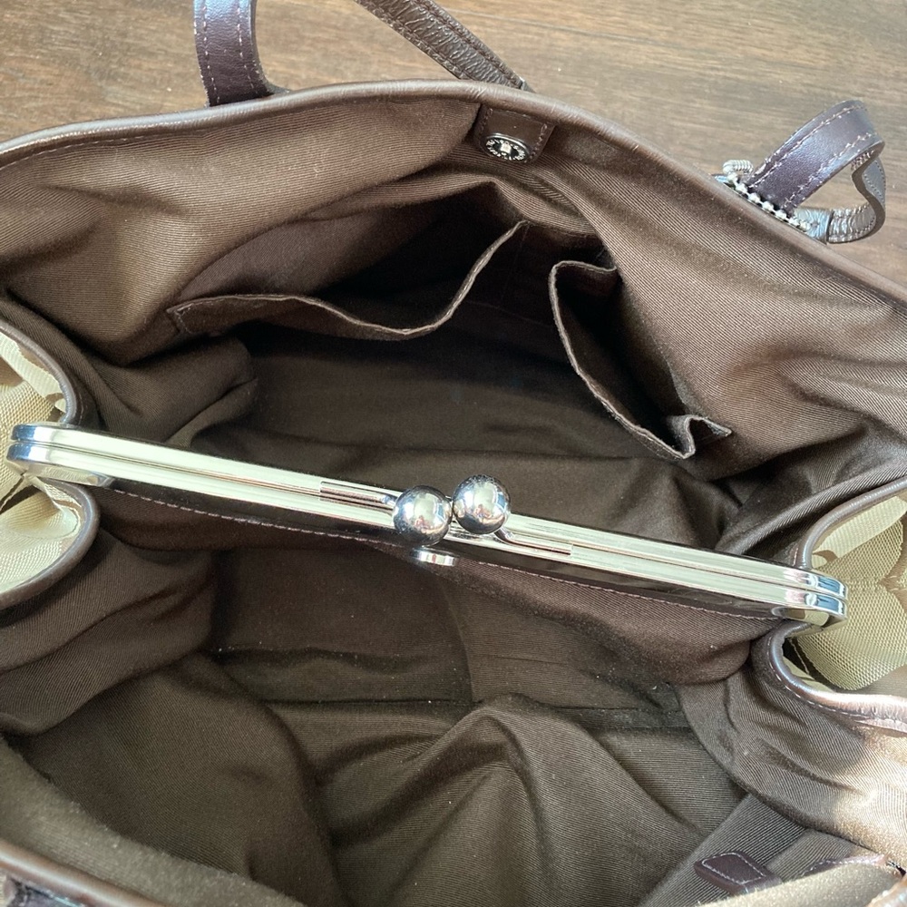 Vintage Coach Signature Brown and Cream Bag - Picture 6 of 8